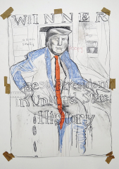 Trumpy-Winny-Poopy-140-x100cm-pencil-sharpie-charcoal-red-wine-gum-tape-on-snowden-300gsm-cartridge Trumpy-Winny-Poopy-140-x100cm-pencil-sharpie-charcoal-red-wine-gum-tape-on-snowden-300gsm-cartridge