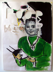 Britains-Got-Talent-Acrylic-pencil-and-newsprint-on-paper-2008