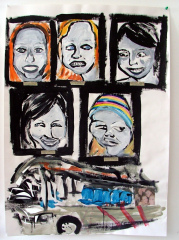 Bus-Acrylic-on-Paper-83cm-x-59cm-2008