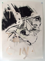 China-Earthquake-acrylic-on-paper-2008 China-Earthquake-acrylic-on-paper-2008
