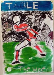 Tackle-of-the-Week-Acrylic-on-Paper-83cm-x-59cm-2008