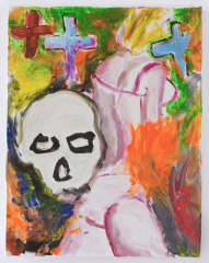 Chanelle-Houghton-with-Death-2010-Mixed-media-on-canvas Chanelle-Houghton-with-Death-2010-Mixed-media-on-canvas
